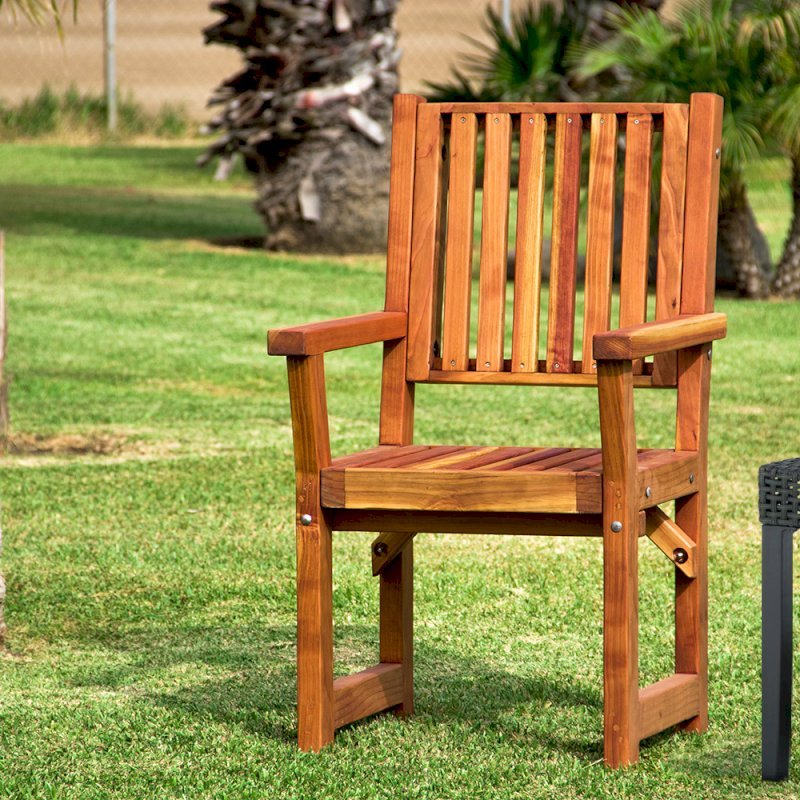 Massive Wooden Dining Chair, Custom Made from Redwood